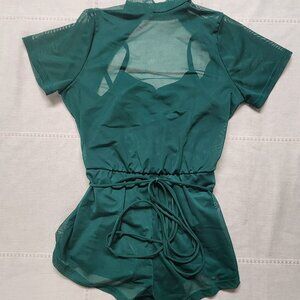 Balera Dancewear Green Mesh Romper Size IC Dance Costume